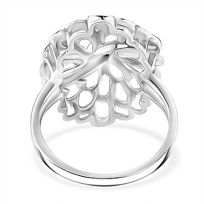 Rhapsody 950 Platinum Peacock Feather Ring 6 Grams (Size 11.0)