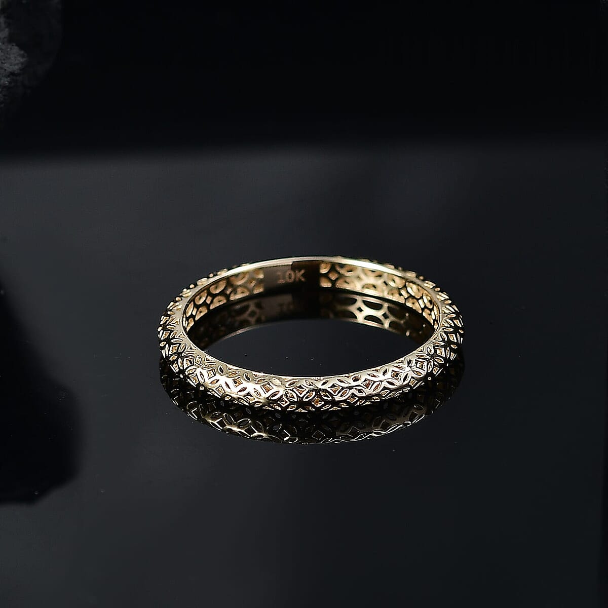 Mirage Collection 10K Yellow Gold Ring 0.89 Grams (Size 7.5) image number 1