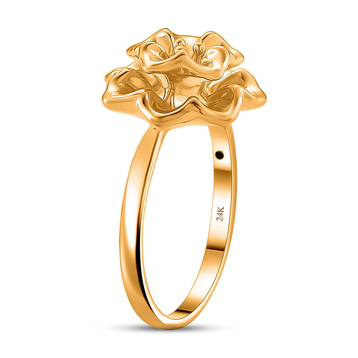 Doorbuster 24K Yellow Golden Forever Floral Ring (Size 9.5) 1 Grams image number 3
