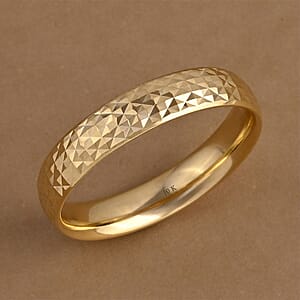 10K Yellow Gold Diamond-Cut Ring 1.62 Grams (Size 7.5)