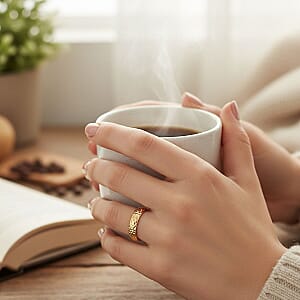 10K Yellow Gold Diamond-Cut Ring 1.62 Grams (Size 9.5)