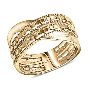 Luxoro 10K Yellow Gold Weave Ring 3.08 Grams (Size 6.5)