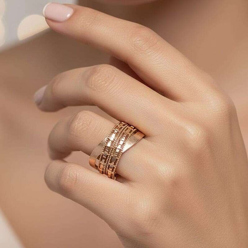 Luxoro 10K Yellow Gold Weave Ring 3.08 Grams (Size 6.5)
