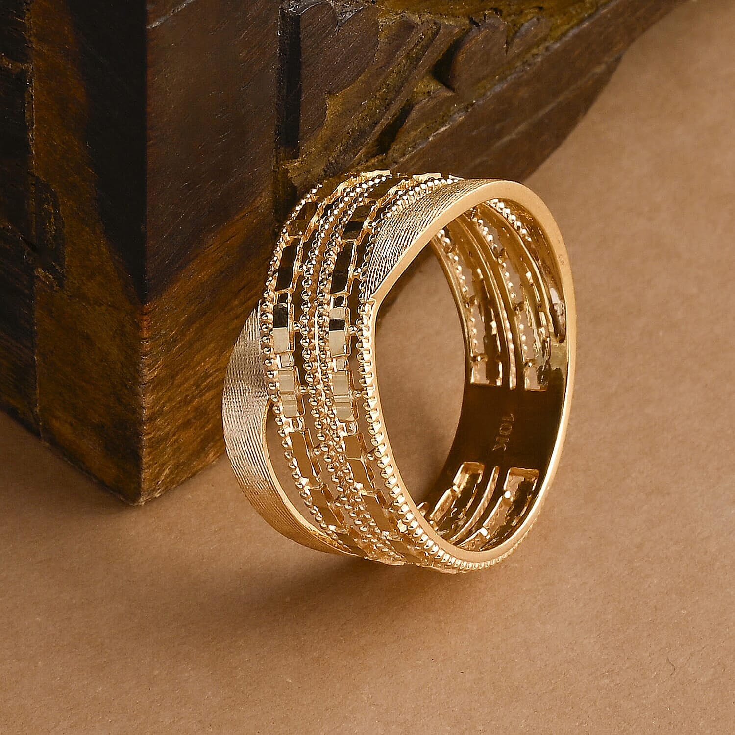 Luxoro 10K Yellow Gold Weave Ring 3.08 Grams (Size 9.5)