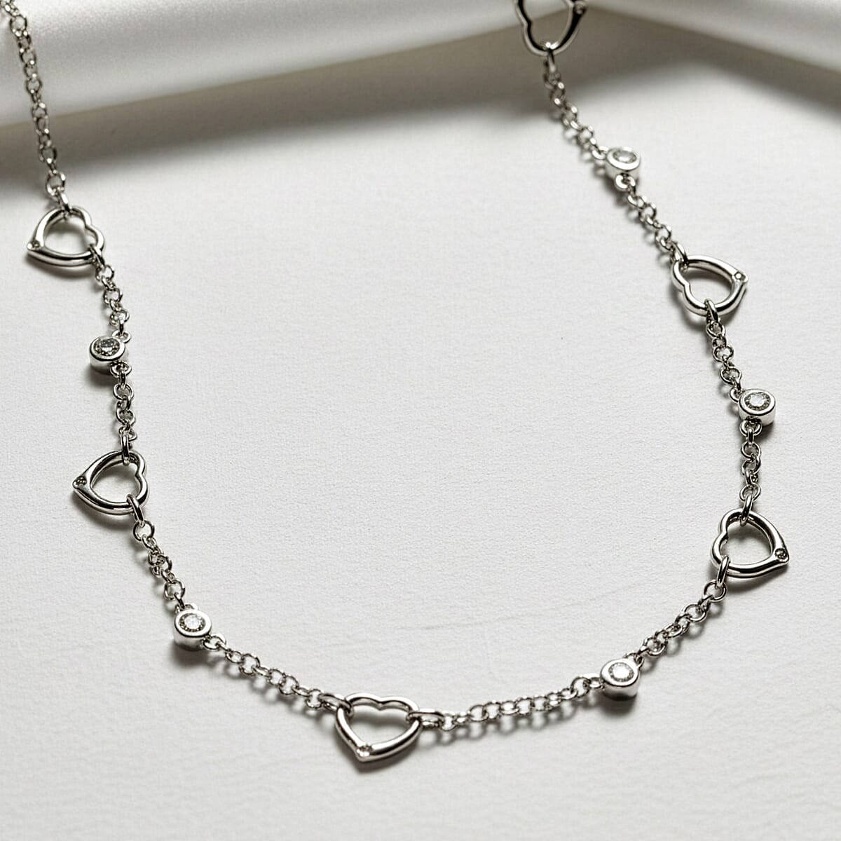 EverTrue Moissanite Necklace (18 Inches) in Platinum Bond 1.00 ctw image number 1