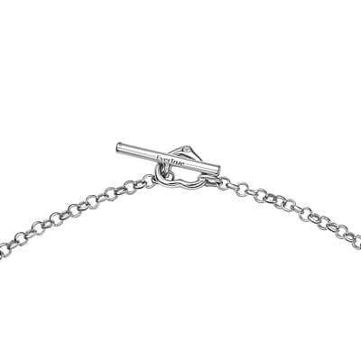 EverTrue Moissanite 1.00 ctw Forever Linked Hearts Necklace 18 Inches in Platinum Bond