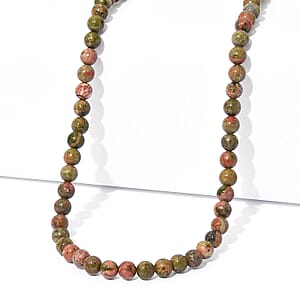 Unakite 280.00 ctw Beaded Necklace (36 Inches)