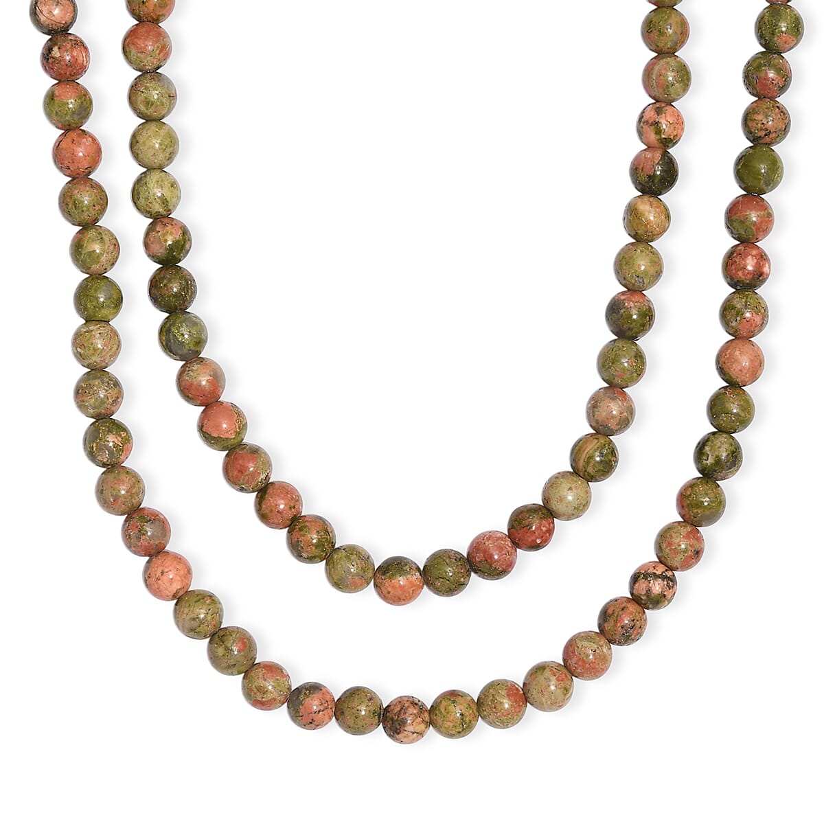 Unakite 280.00 ctw Beaded Necklace (36 Inches) image number 3