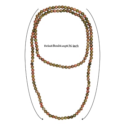 Unakite 280.00 ctw Beaded Necklace (36 Inches)