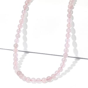 Galilea Rose Quartz 250.00 ctw Beaded Necklace (36 Inches)