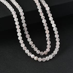 Galilea Rose Quartz 250.00 ctw Beaded Necklace (36 Inches)