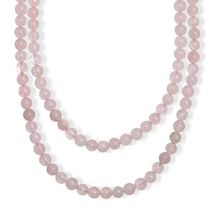 Galilea Rose Quartz 250.00 ctw Beaded Necklace (36 Inches)