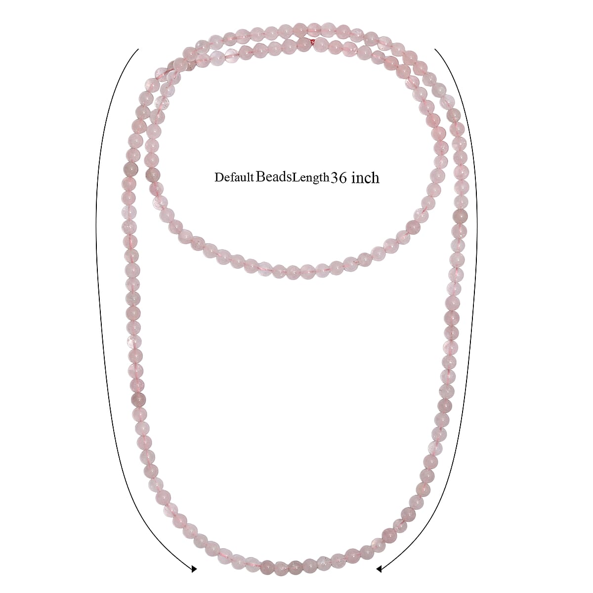 Galilea Rose Quartz 250.00 ctw Beaded Necklace (36 Inches) image number 6