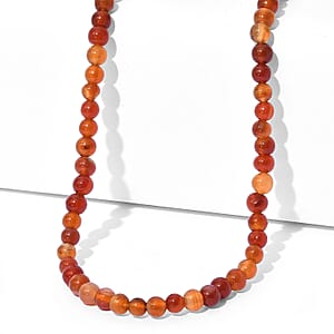 Carnelian 235.00 ctw Beaded Necklace (36 Inches)