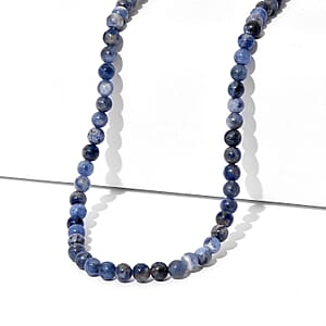 Sodalite 220.00 ctw Beaded Necklace (36 Inches)