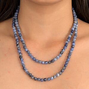 Sodalite 220.00 ctw Beaded Necklace (36 Inches)