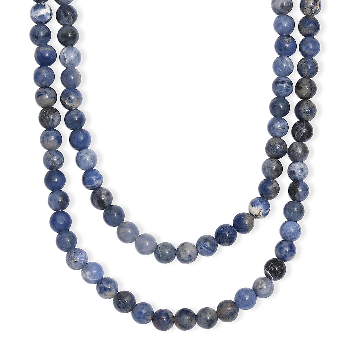 Sodalite 220.00 ctw Beaded Necklace (36 Inches) image number 3