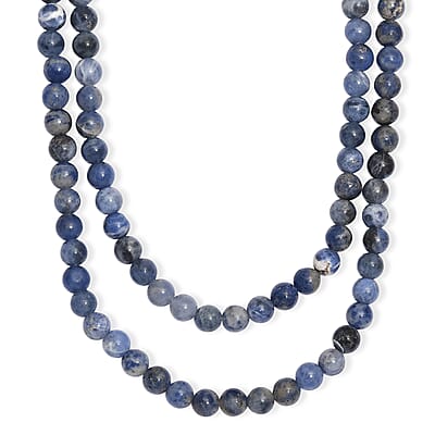 Sodalite 220.00 ctw Beaded Necklace (36 Inches)