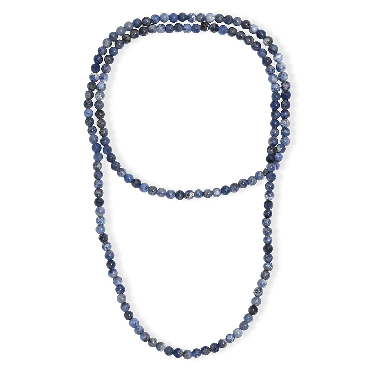 Sodalite 220.00 ctw Beaded Necklace (36 Inches) image number 4