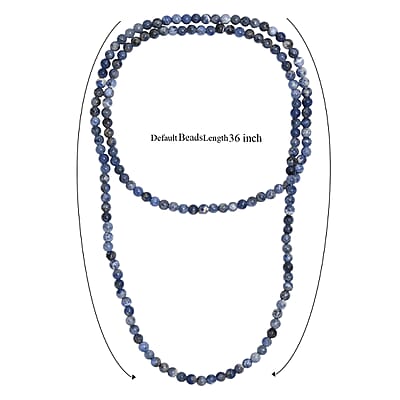 Sodalite 220.00 ctw Beaded Necklace (36 Inches)