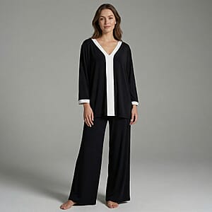 La Marey Black & White 2pcs Lounge Set - One Size Missy