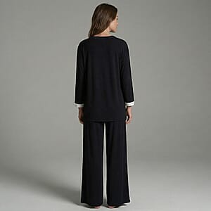 La Marey Black & White 2pcs Lounge Set - One Size Missy