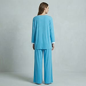 La Marey Blue & White 2pcs Lounge Set - One Size Plus