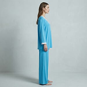 La Marey Blue & White 2pcs Lounge Set - One Size Plus