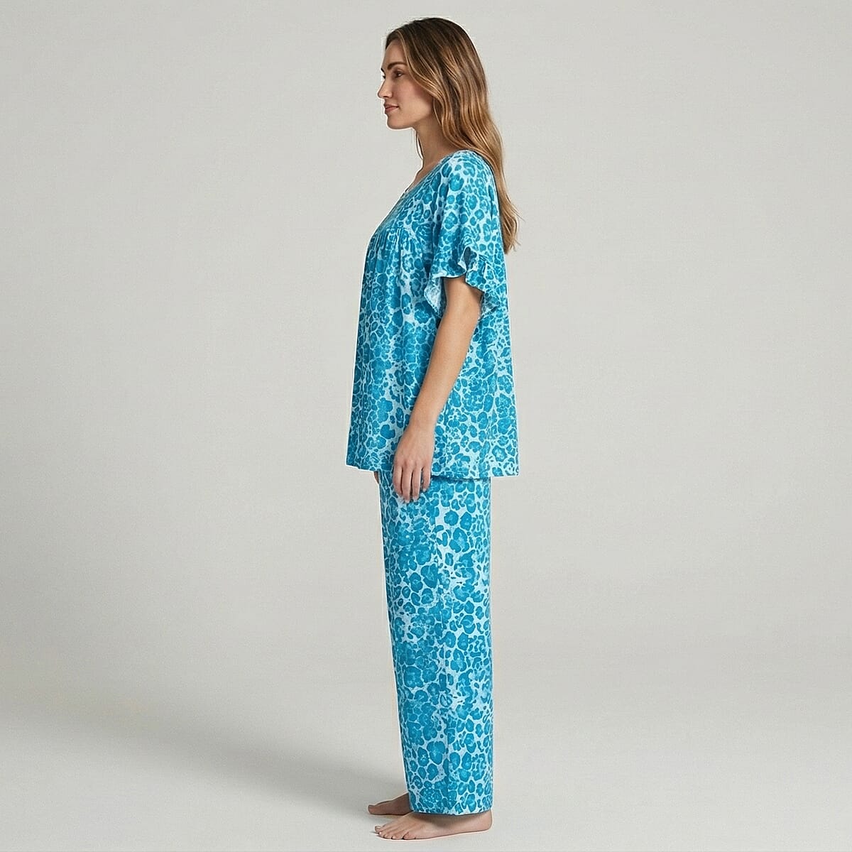 La Marey Blue 2pcs Pajama Set - One Size Missy image number 2