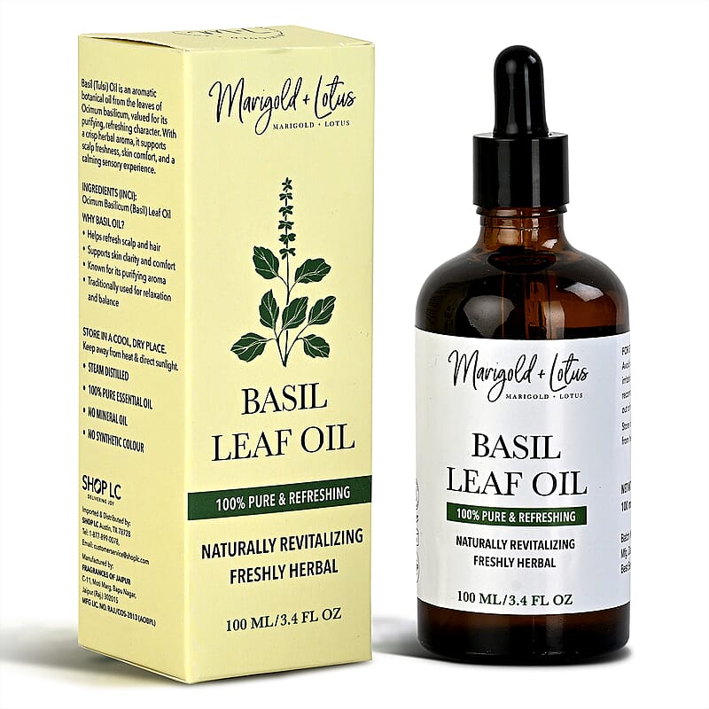 Marigold + Lotus Pure Basil Leaf Oil (3.4oz)