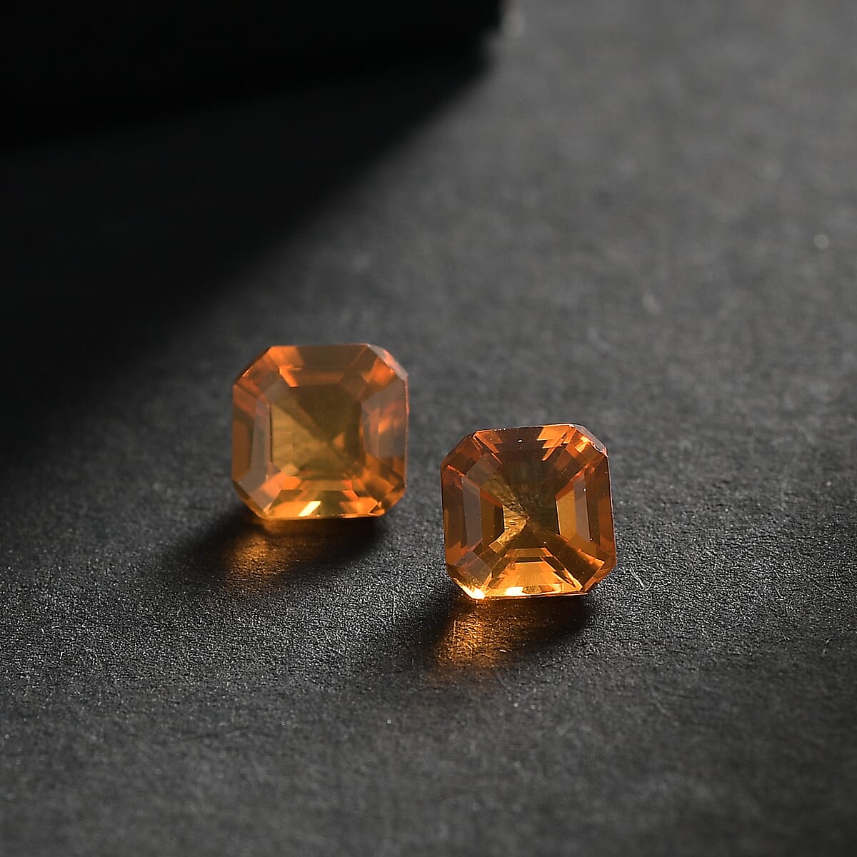 0.39 ctw Asscher Cut Fire Opal Loose Gemstones (Set Of 2) (4x4 mm) image number 1