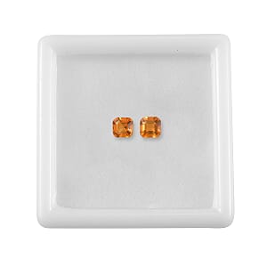 0.39 ctw Asscher Cut Fire Opal Loose Gemstones (Set Of 2) (4x4 mm)
