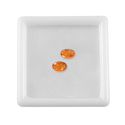 0.47 ctw Oval Cut Fire Opal Loose Gemstones – AA Grade (Set Of 2) (6x4 mm)