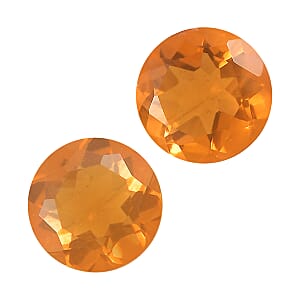 0.30 ctw Round Cut Fire Opal Loose Gemstones (Set Of 2) (4 mm)
