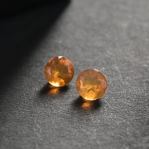 0.30 ctw Round Cut Fire Opal Loose Gemstones (Set Of 2) (4 mm)