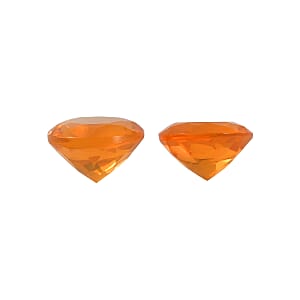 0.30 ctw Round Cut Fire Opal Loose Gemstones (Set Of 2) (4 mm)