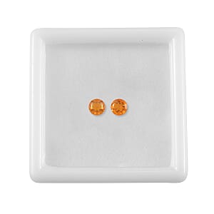 0.30 ctw Round Cut Fire Opal Loose Gemstones (Set Of 2) (4 mm)