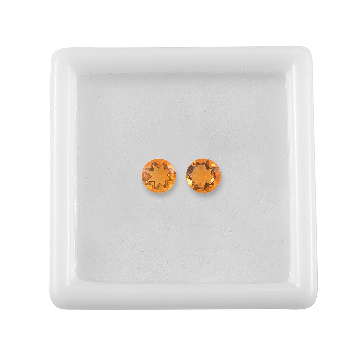 0.63 ctw Round Cut Fire Opal Loose Gemstones (Set Of 2) (5 mm) image number 3