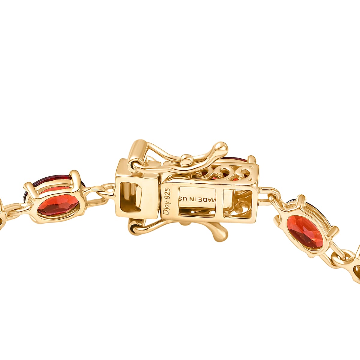 D'Joy Mozambique Garnet Bracelet in 18K Vermeil YG Over Sterling Silver (6.50 In) 9.85 ctw image number 3