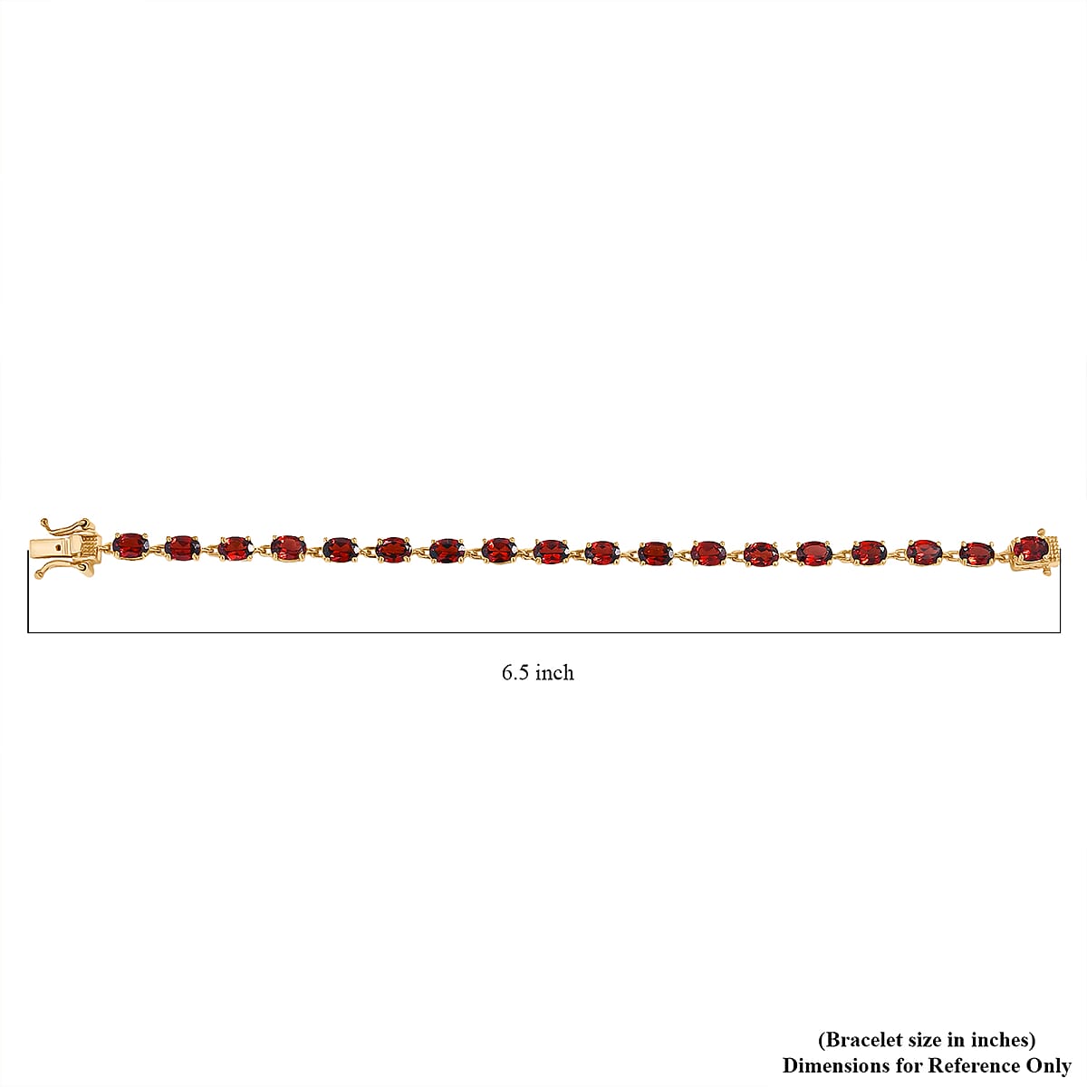 D'Joy Mozambique Garnet Bracelet in 18K Vermeil YG Over Sterling Silver (6.50 In) 9.85 ctw image number 4
