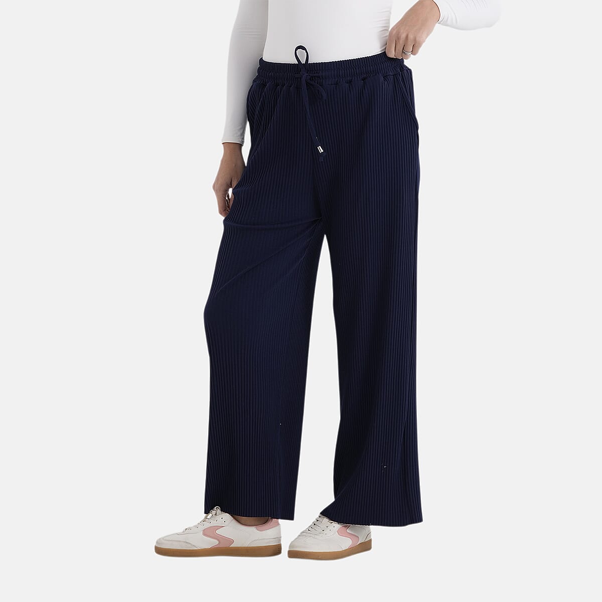  La Marey Navy Knit Pants - One Size Fits Most image number 3