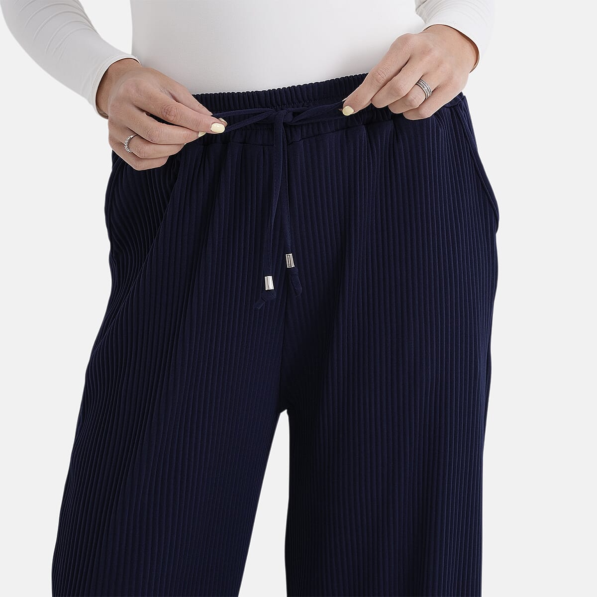  La Marey Navy Knit Pants - One Size Fits Most image number 5
