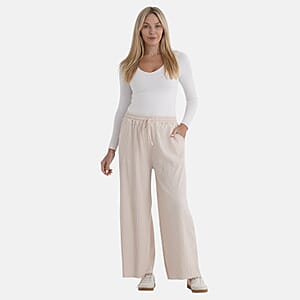  La Marey Cream Knit Pants - One Size Fits Most