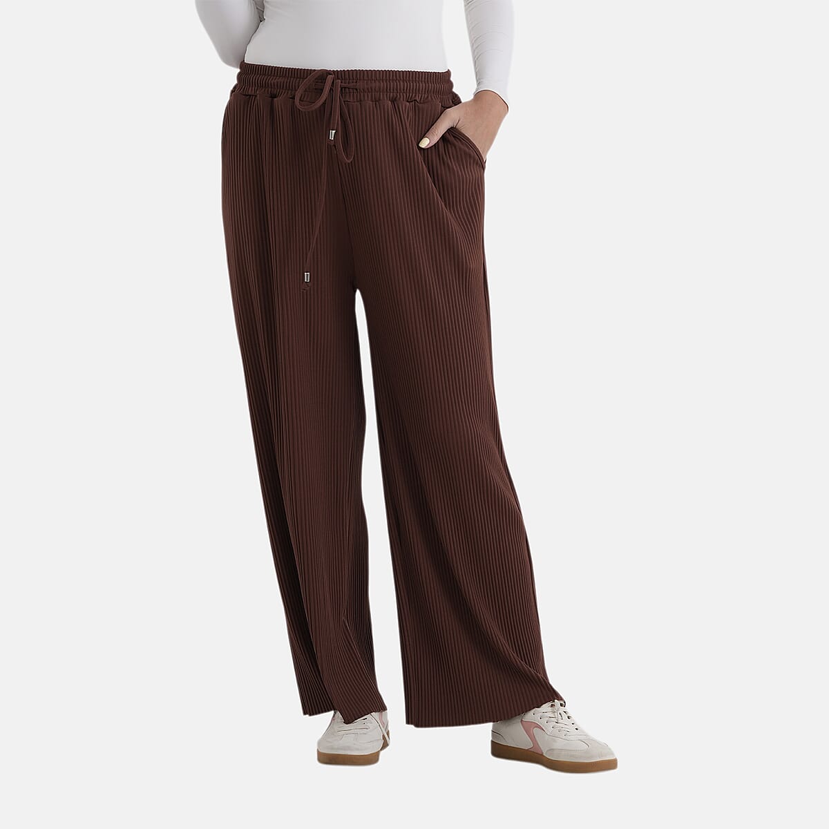 La Marey Brown Knit Pants - One Size Fits Most image number 4