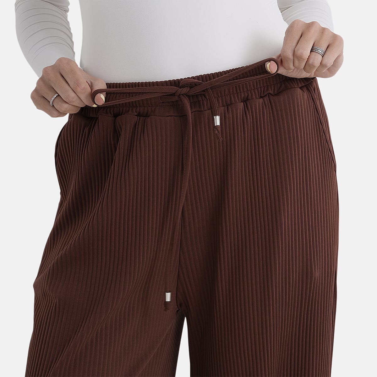  La Marey Brown Knit Pants - One Size Fits Most image number 5