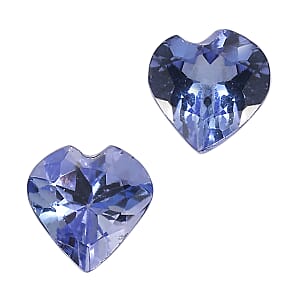 0.52 ctw Heart Cut Tanzanite Loose Gemstones (Set Of 2) (4 mm)