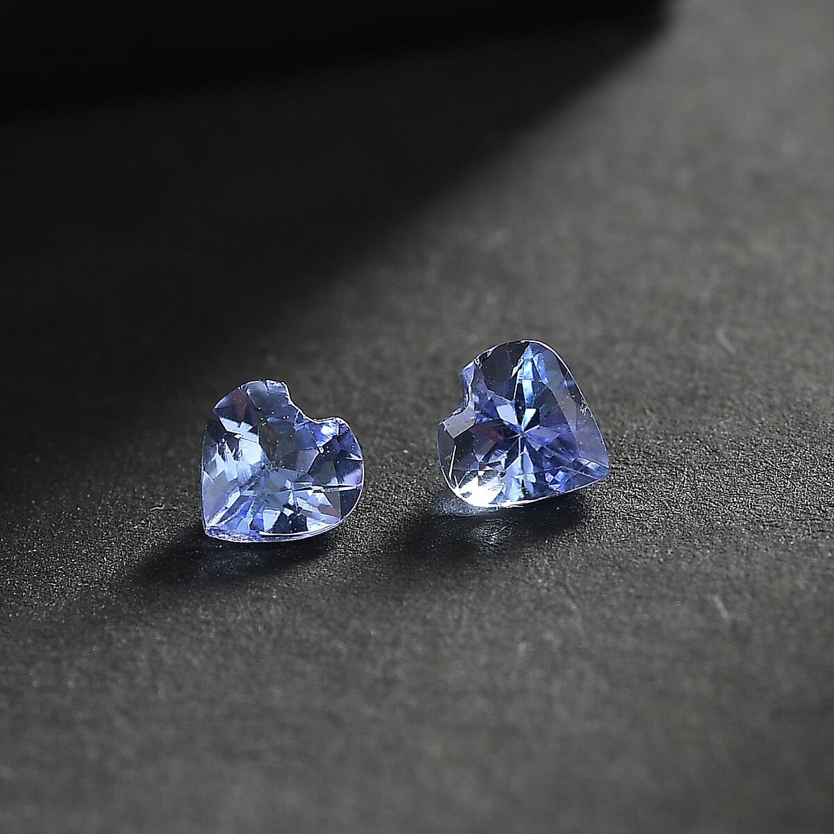 0.52 ctw Heart Cut Tanzanite Loose Gemstones (Set Of 2) (4 mm) image number 1