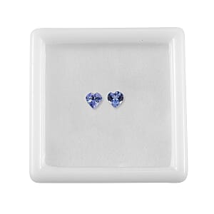 0.52 ctw Heart Cut Tanzanite Loose Gemstones (Set Of 2) (4 mm)