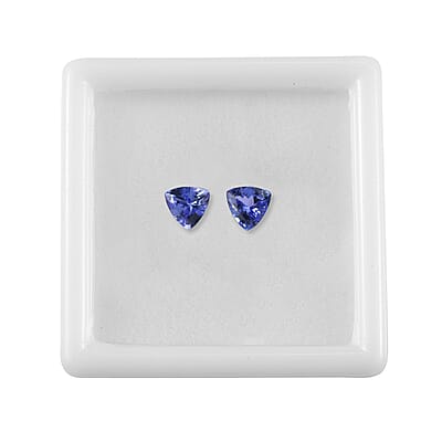 1.22 ctw Trillion Cut Tanzanite Loose Gemstones – AA Grade (Set Of 2) (5.5 mm)
