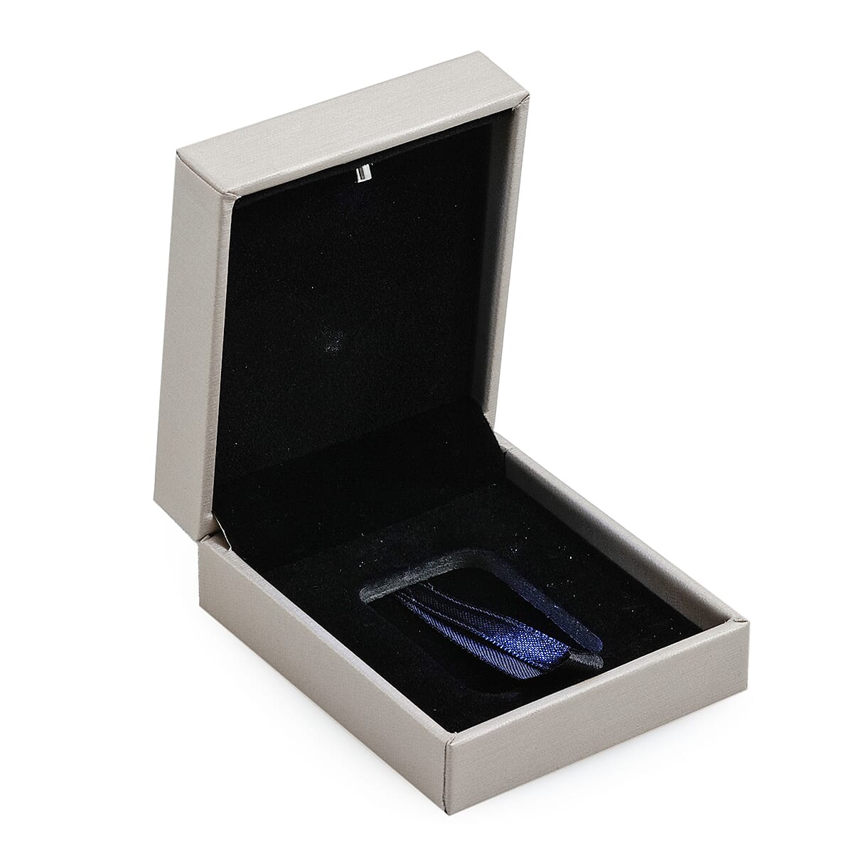 Golden Faux Leather and Black Velvet LED Light Packaging Box (3.26x2.63x1.25) image number 2